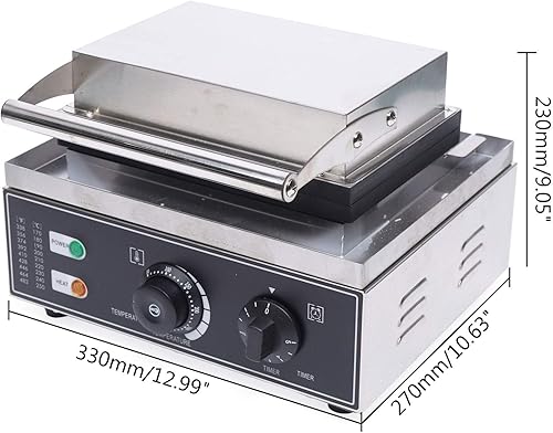 Miniatura 4 de Máquina de donas comercial, máquina eléctrica de 6 agujeros, molde para hornear mini pastel para cupcakes, quiche, 1550 W, calentador de doble cara,