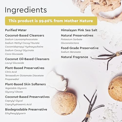 Miniatura 5 de Puracy Gel de ducha hidratante para mujeres y hombres coco y vainilla gel corporal natural para alergias de la piel 993 de ingredientes vegetales