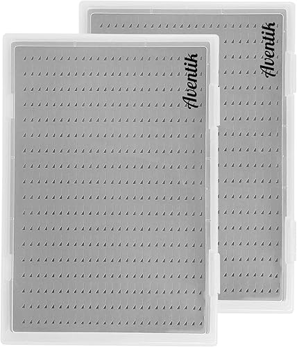 Miniatura 18 de Aventik Cajas para moscas de gran capacidad, tapa transparente de espuma delgada, colección PP, cajas de pesca de competición de anzuelos de pesca