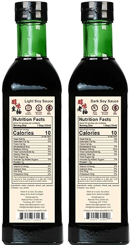 Miniatura 2 de NPG Juego de salsa de soja ligera y oscura de alta calidad, 16.9 onzas líquidas (paquete de 2), salsas de soja para pescado, albóndigas, fideos y
