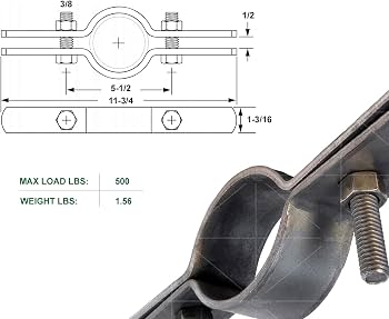 Highcraft RISEGE01-10 Riser Wall Ceiling Mount Vertical Piping Support ...