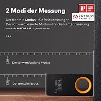 HOTO Lézeres Távolságmérő 30m Hatótáv, Bluetooth Kapcsolat, OLED Kijelző, USB-C Töltés, Digitális Lézermérő Szalag 5