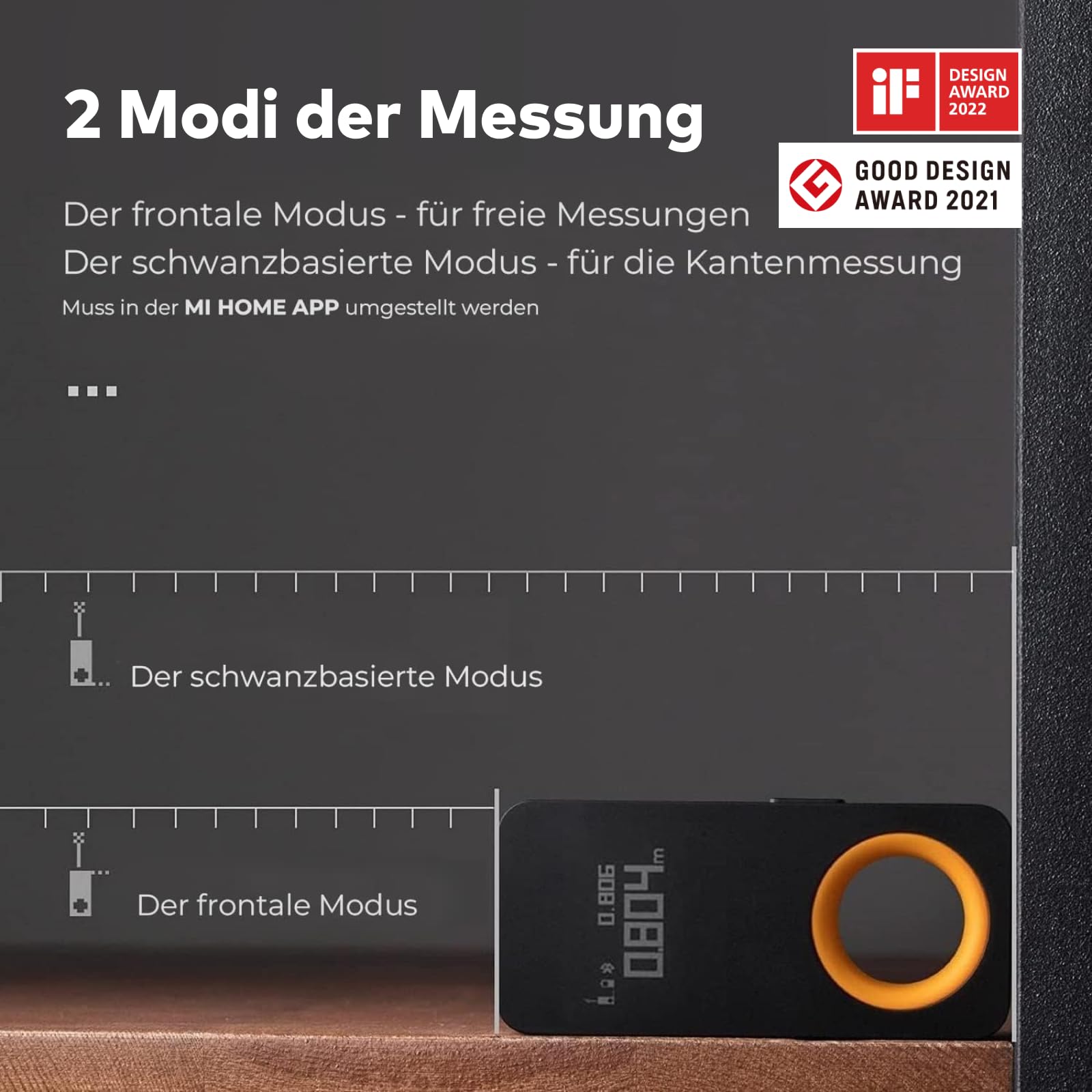 HOTO Laser Entfernungsmesser 30m Messbereich, ±2 mm Genauigkeit, Laser-Messgerät für Räume, OLED-Display, USB-C-Aufladung, Einheitenumrechnung(Fuß/Meter), Taschenformatig 98Ft, Geschenke für Mama Papa