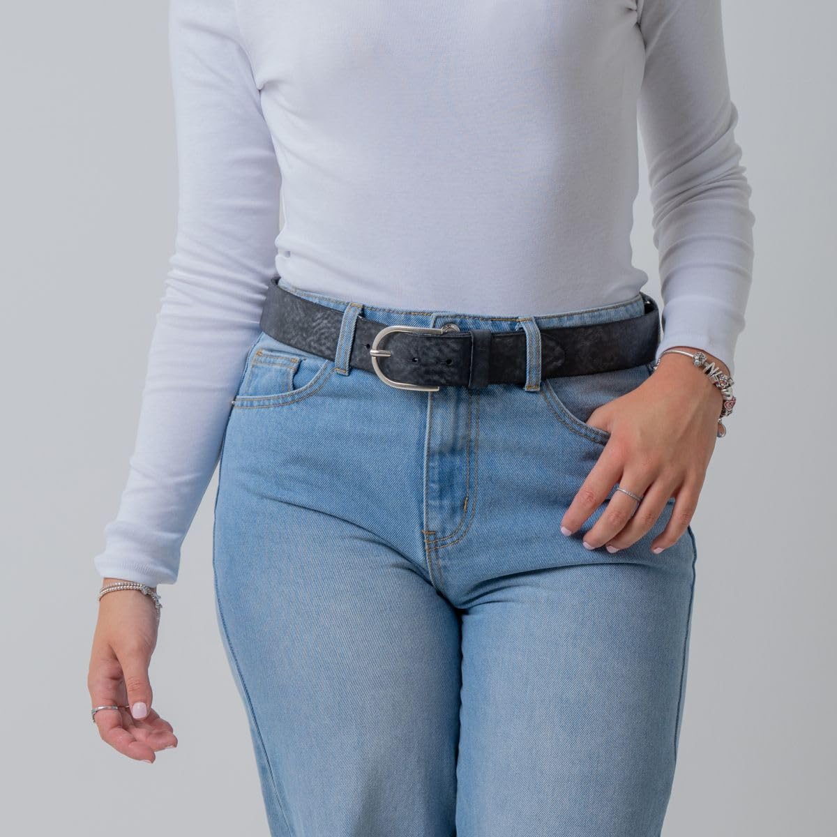 BELTINGER Damen-Gürtel aus weichem Vollrindleder Vintage-Look 4 cm | Jeans-Gürtel für Damen 40mm | Ledergürtel Used-Look