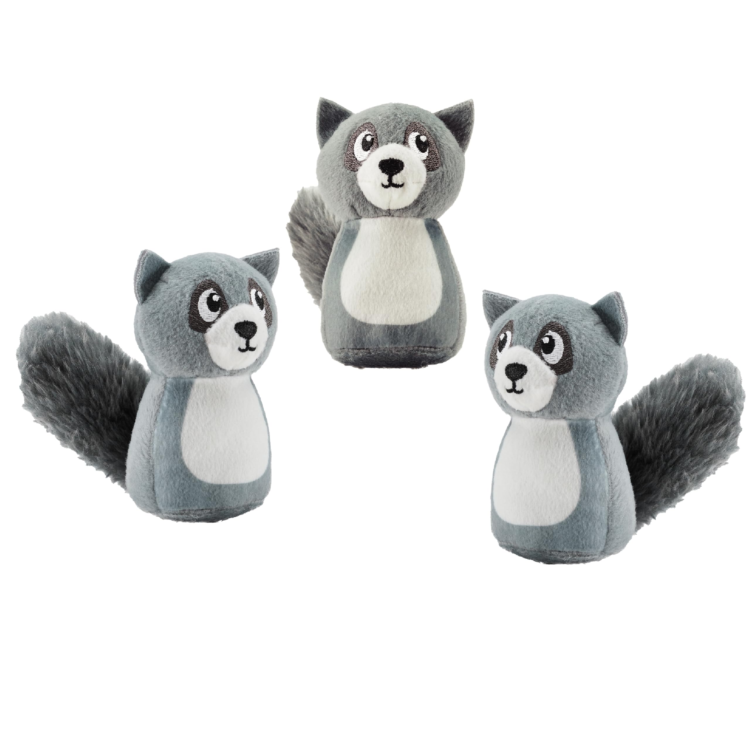 Squeakin' Raccoon Hide A Puzzle Plush Replacement Dog Toys - 3 Pack
