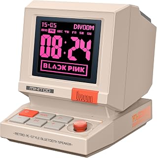 Divoom Minitoo PCスピーカー USB 革新なデザイン 音質高 強化された低音 小型【多機能一体:時計/フォト再生/ピクセルアート/emoji表示】アプリ連携 Bluetooth5.3 TFカード対応 ギフトにも最適 デスク周り 面白い 可愛い ガジェット 2026年革新 (バニラホワイト)