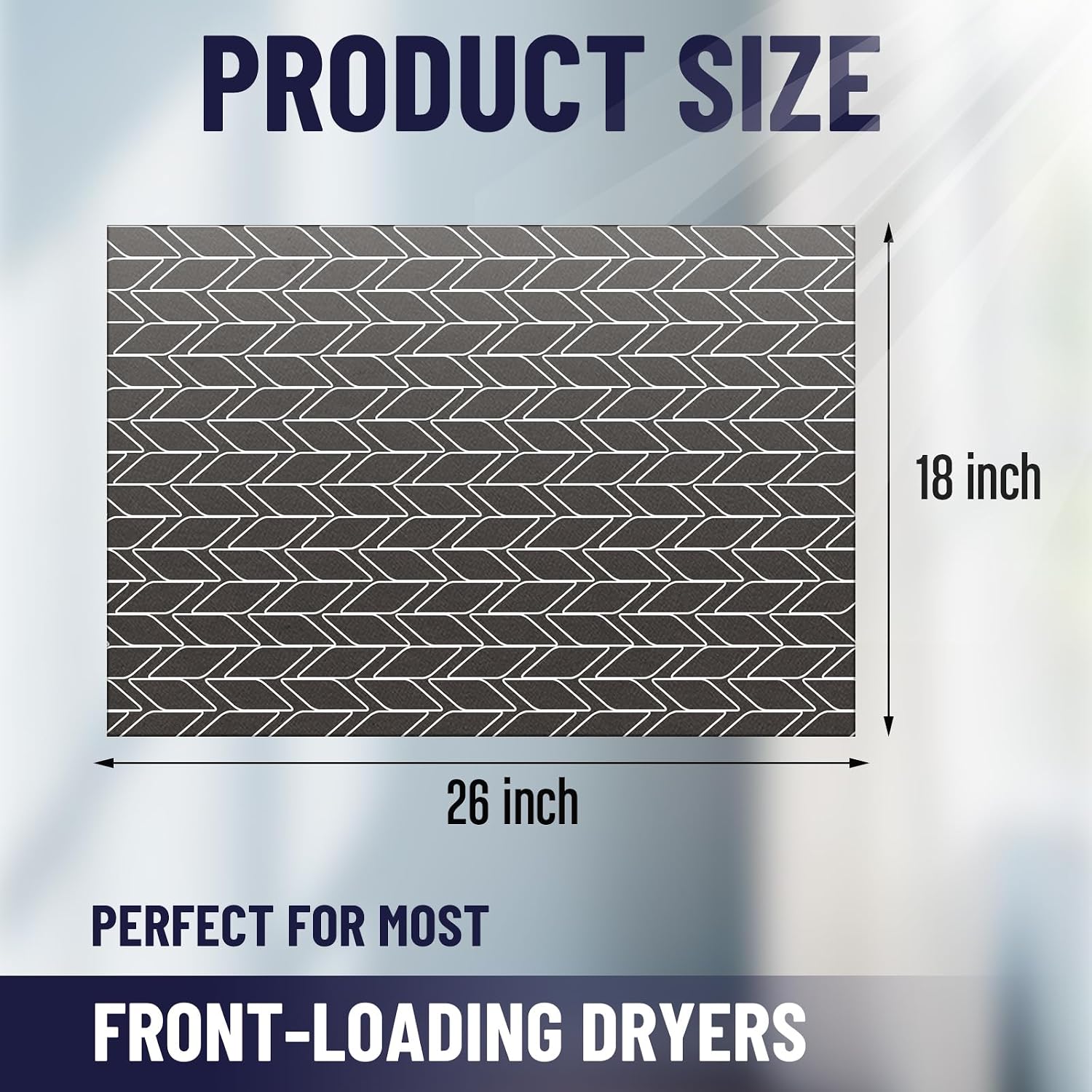 Teenyyou 1 Pcs 26" x 18" Dryer Top Protector Mat, Washer and Dryer Topper, Non Slip Waterproof Machine Cover Dust Proof Quick Drying Topper Pad for Laundry and Kitchen (Classical)