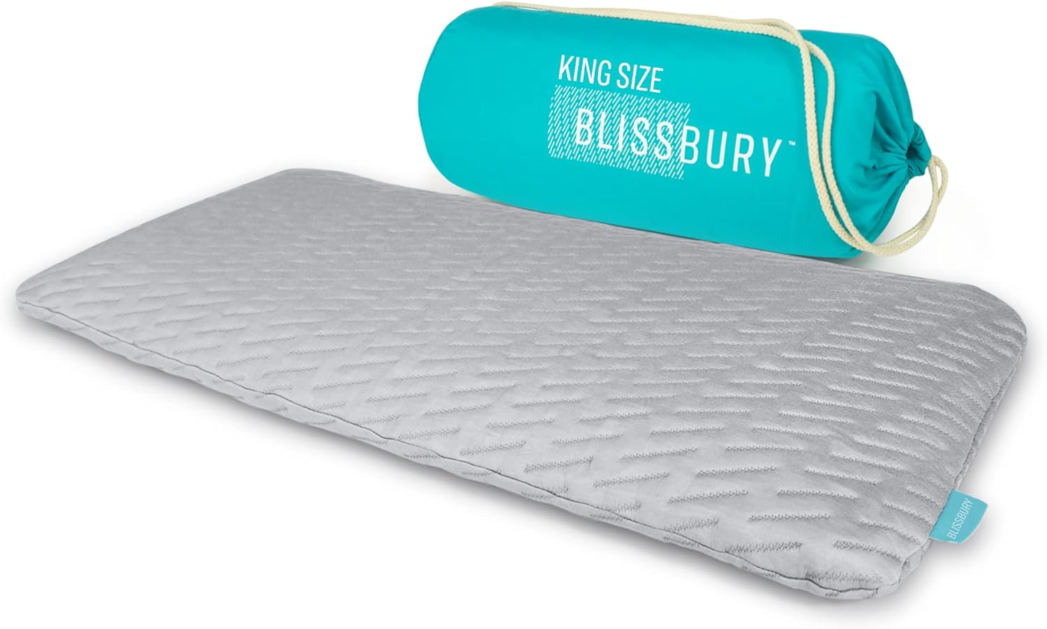 BLISSBURY King Stomach Sleeping Pillow Thin 2.6Inch