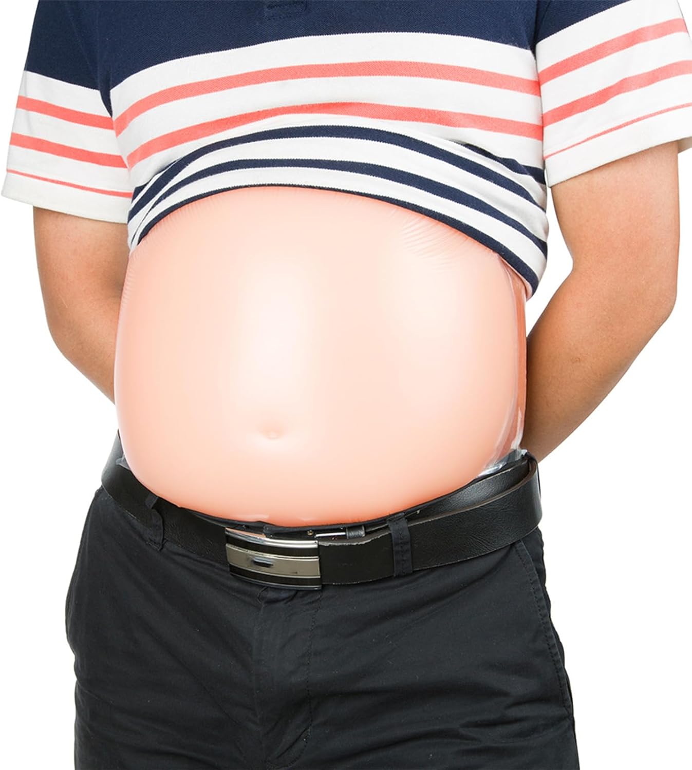 Fake Pregnancy Belly, Self-adhesive Silicone Artificial ummy with Adjustable Waist Belt for Photography Flim Props