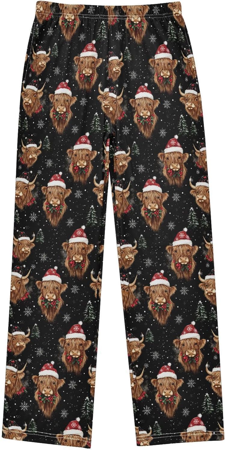 senya Christmas Pajama Pants Green Grid Pattern Long Sleep Pants Lounge Bottoms