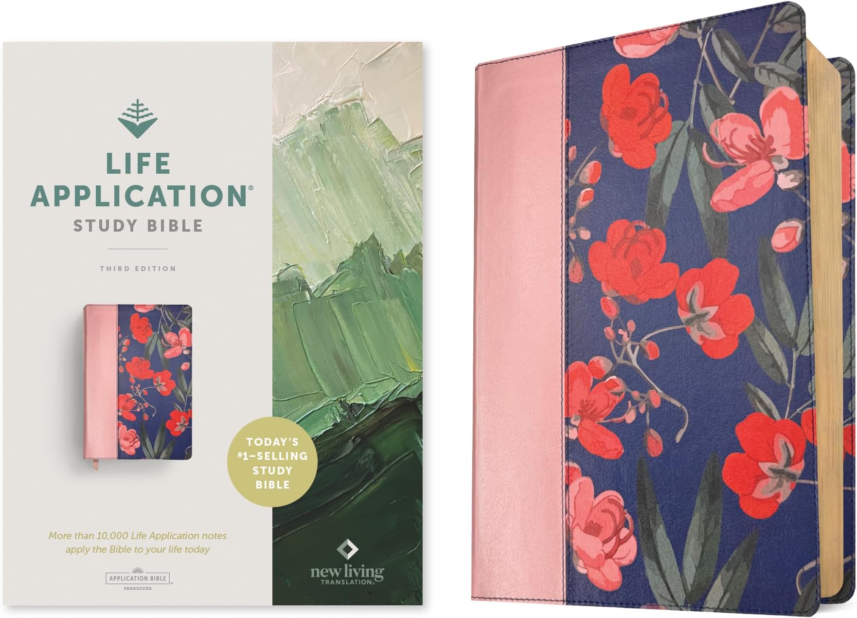 NLT Life Application Study Bible, Third Edition (Red Letter, Leatherlike, Pink Evening Bloom): Nlt Life Application Study Bible - Red Letter, Leatherlike, Pink Evening Bloom