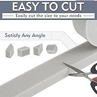 Vista 3 de Flamorrow Tira aislante de espuma para aire acondicionado de ventana, tira de sellado de espuma para ventana de 2 x 1 pulgada, 6.5 pies de largo
