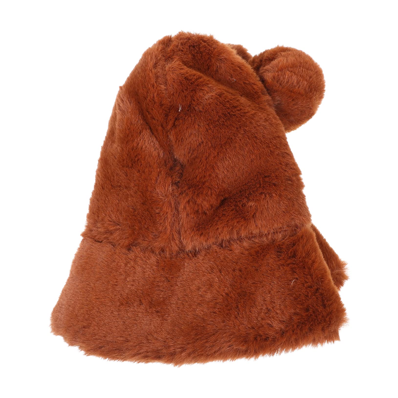 SHERCHPRY Cute Little Bear Ears Winter Hat for Plush Decorative Cap Comfortable and Warm Furry Design for Autumn and Winter Parties Brown