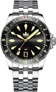 Voyager Men's Automatic Diver's Watch 316L Stainless Steel Case&Bracelet with 200M Water Resistance PY035