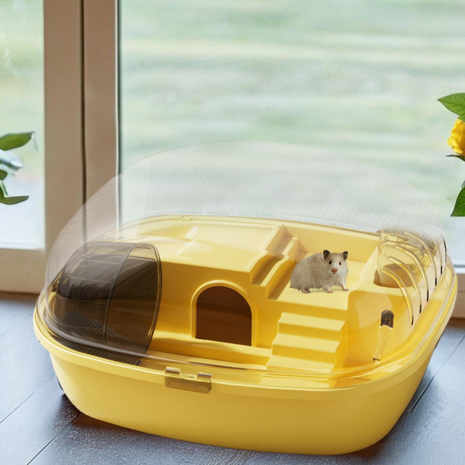 Kalolary Grande Cage En Acrylique Pour Hamster, Gerbille à 2 Couches