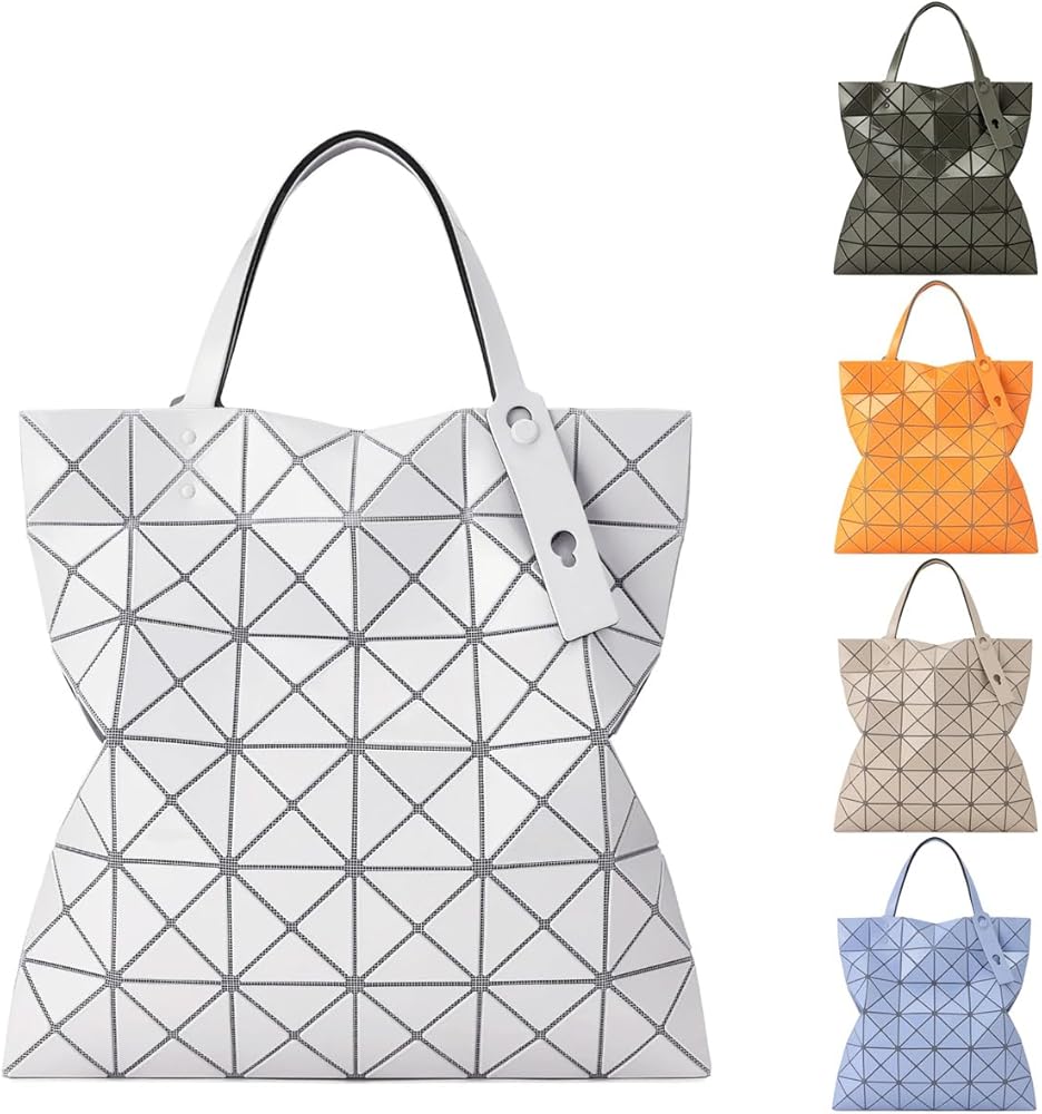 美品 バオバオイッセイミヤケ トートバッグ ルーセント シルバー 6×6 Amazon | [BAO BAO ISSEY MIYAKE] [バオバオ イッセイミヤケ