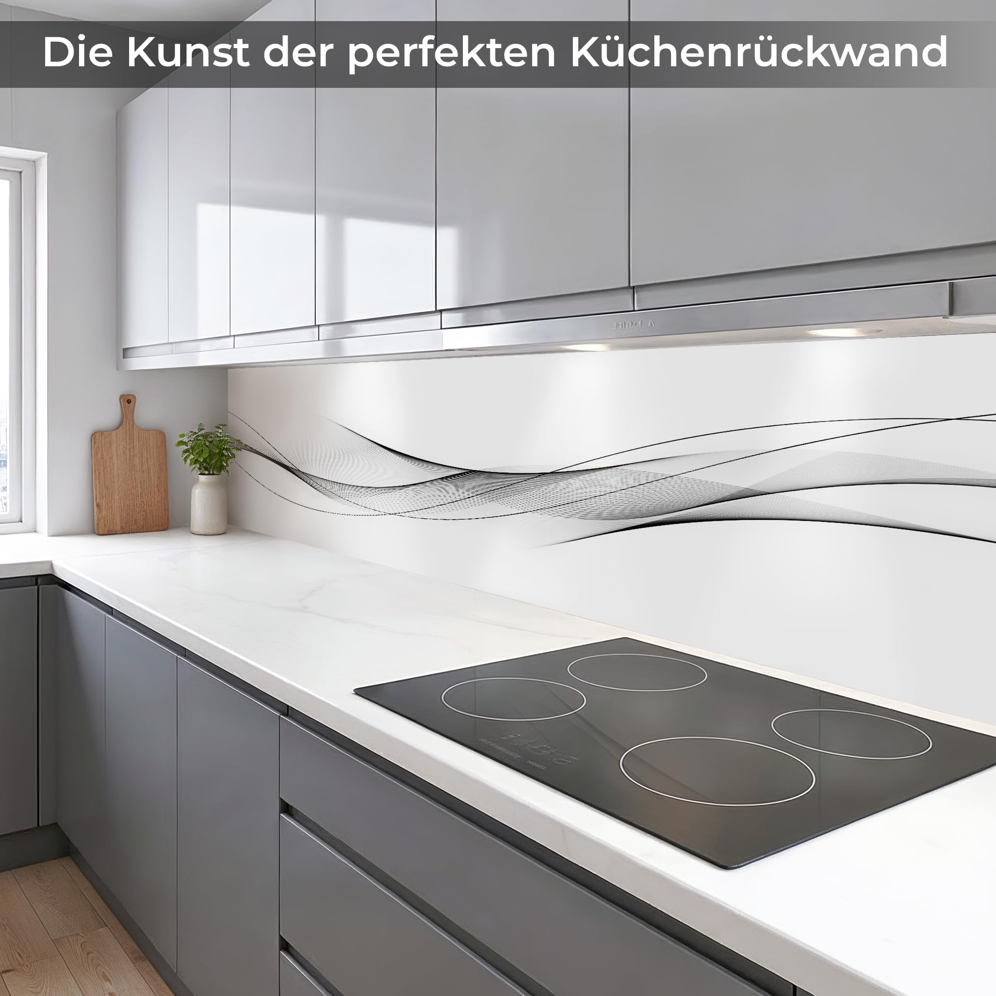 Rodnik Küchenrückwand – monolithische ABS-Platte mit Direktdruck, formstabil und langlebig. Große Motivauswahl (Eleganz, 60x400 cm)