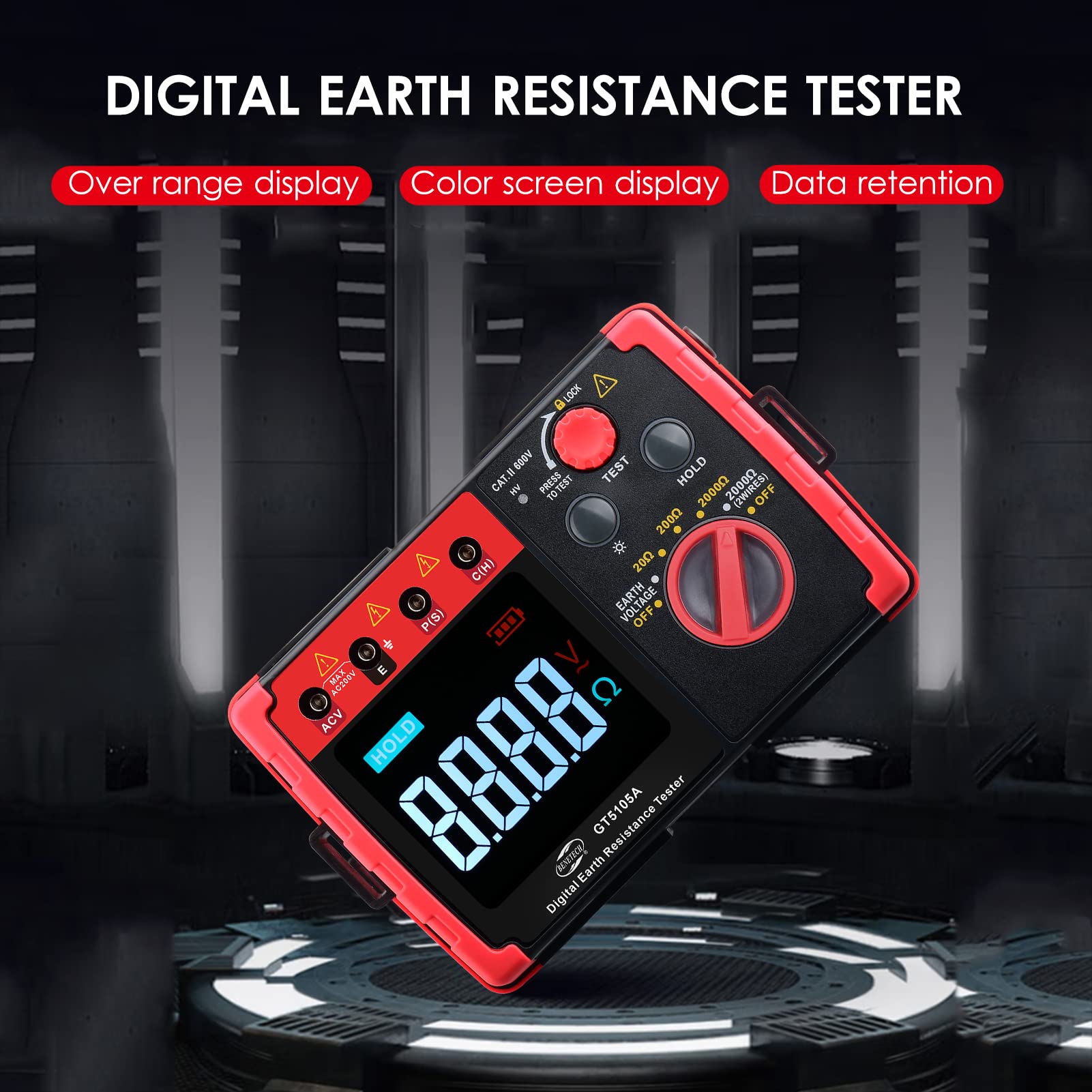 GT5105A testeur de résistance de terre numérique 2000Ω mégohmmètre mégohmmètre voltmètre mégohmmètre testeur de sol