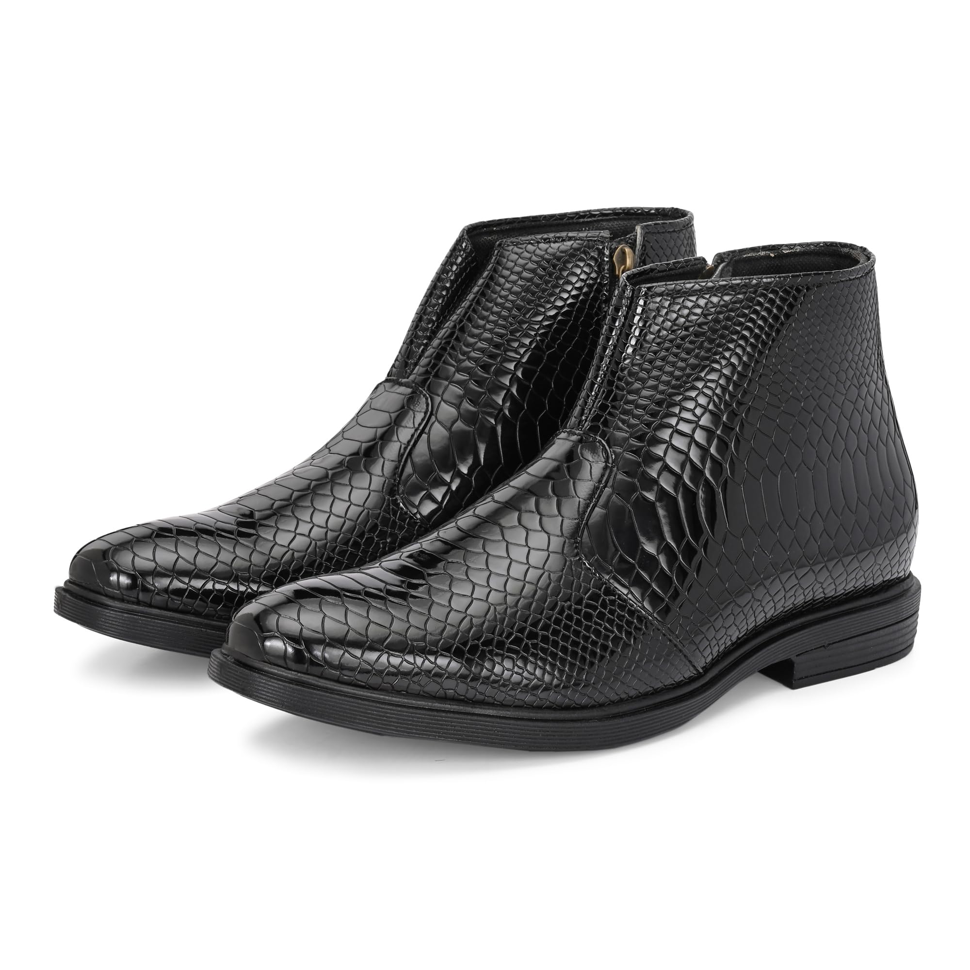 Men's Black Leather Chelsea Boots | Stylish Slip-On Ankle Length Formal & Casual Shoes for Men