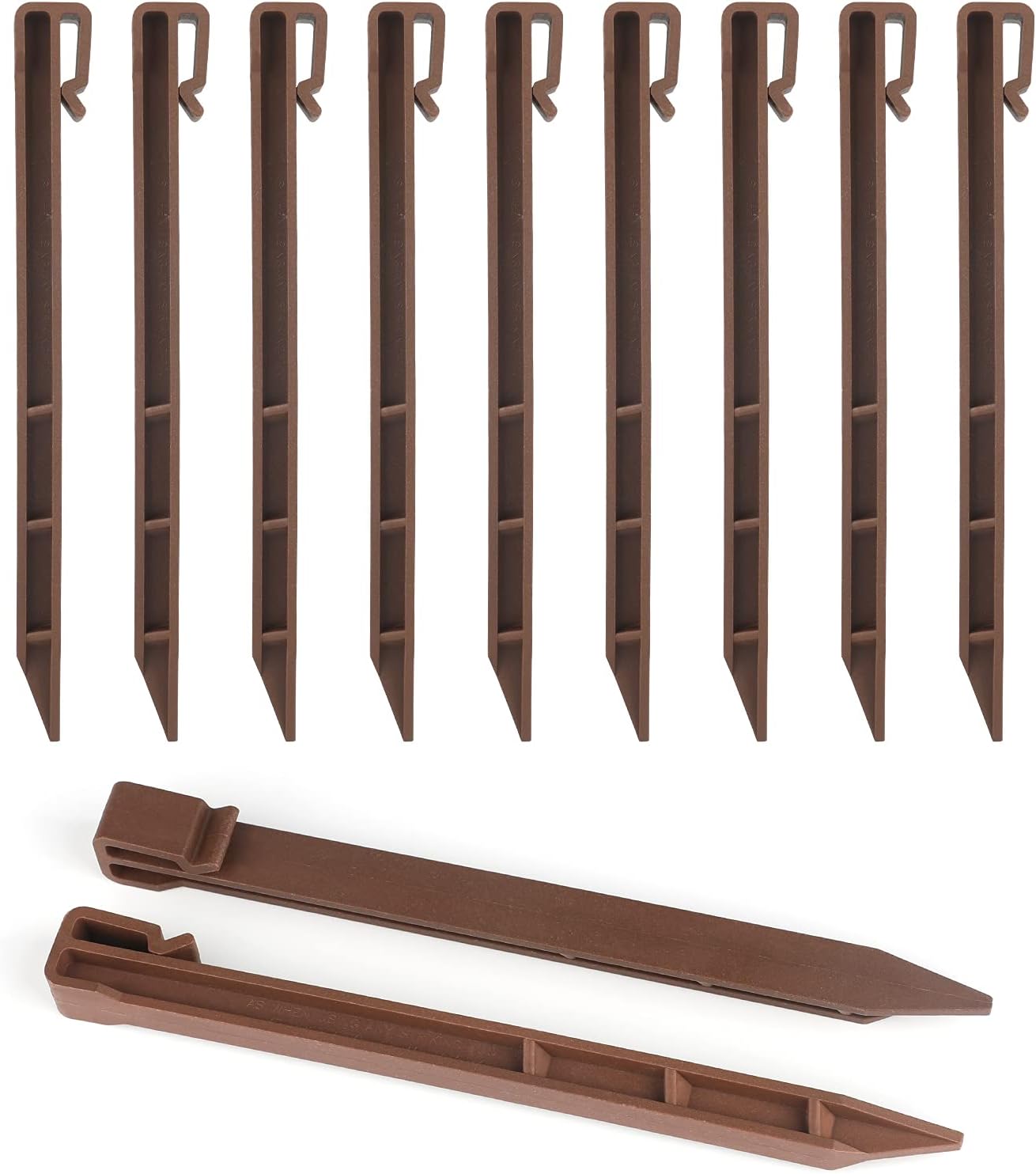 Heavy Duty Plastic Landscape Edging Stakes 10 Inch, 12 Pack, Brown in Nepal at NPR 5255, Rating 5