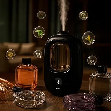 Mioji Smell 2x Yeni Nesil  arjl  Otomatik Oda Kokusu Makinesi Siyah - Mavi R zgar  anlar