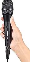 Vista 5 de Micrófono de karaoke de mano dinámico vocal con cable y estuche de transporte (RM82B)