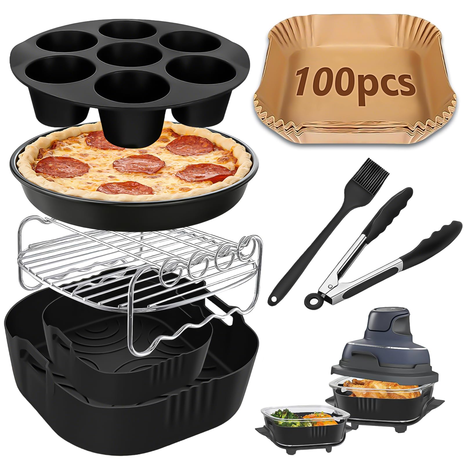 Accessoires Air Fryer pour Ninja CRISPi FN101EU & Pro (8PCS)