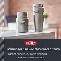 Vista 6 de THERMOS Stainless King Tarro de Alimentos con Aislamiento al Vacío con Cuchara, 16 Onzas, Acero Inoxidable Mate