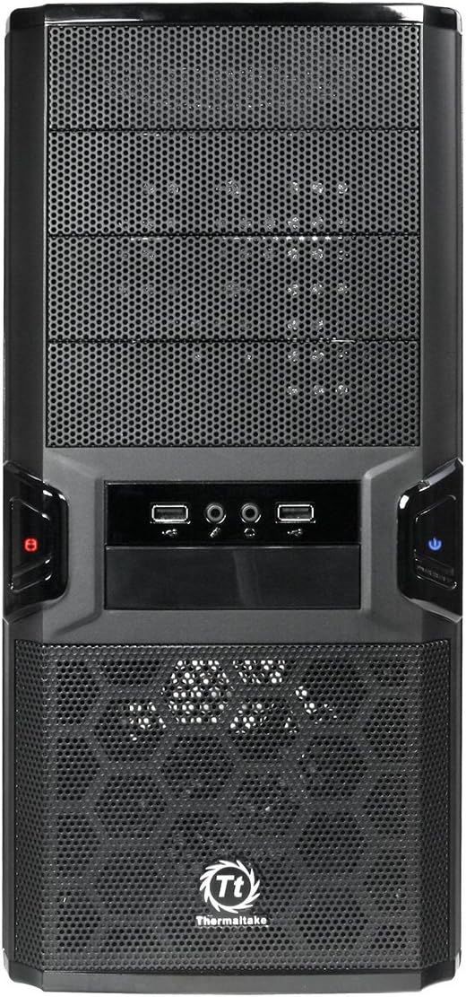 Thermaltake V3 Black Edition SECC/Plastic ATX Mid Tower Computer Case VL80001W2Z (Black)