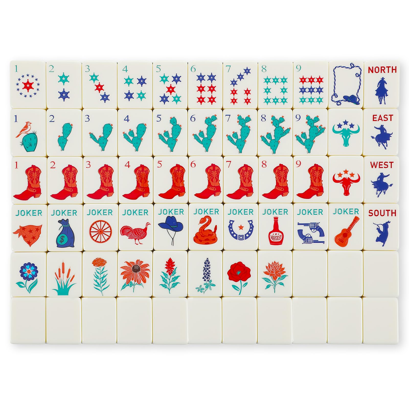 Photo 1 of Arrowbash 160 Pcs Texas American Mahjong Set, 1.2 x 0.87 Inches Western Mahjong Tiles, Hand Carved Pattern for Adult Mah Jong Social Games, Beginners, Mah Jong Lovers