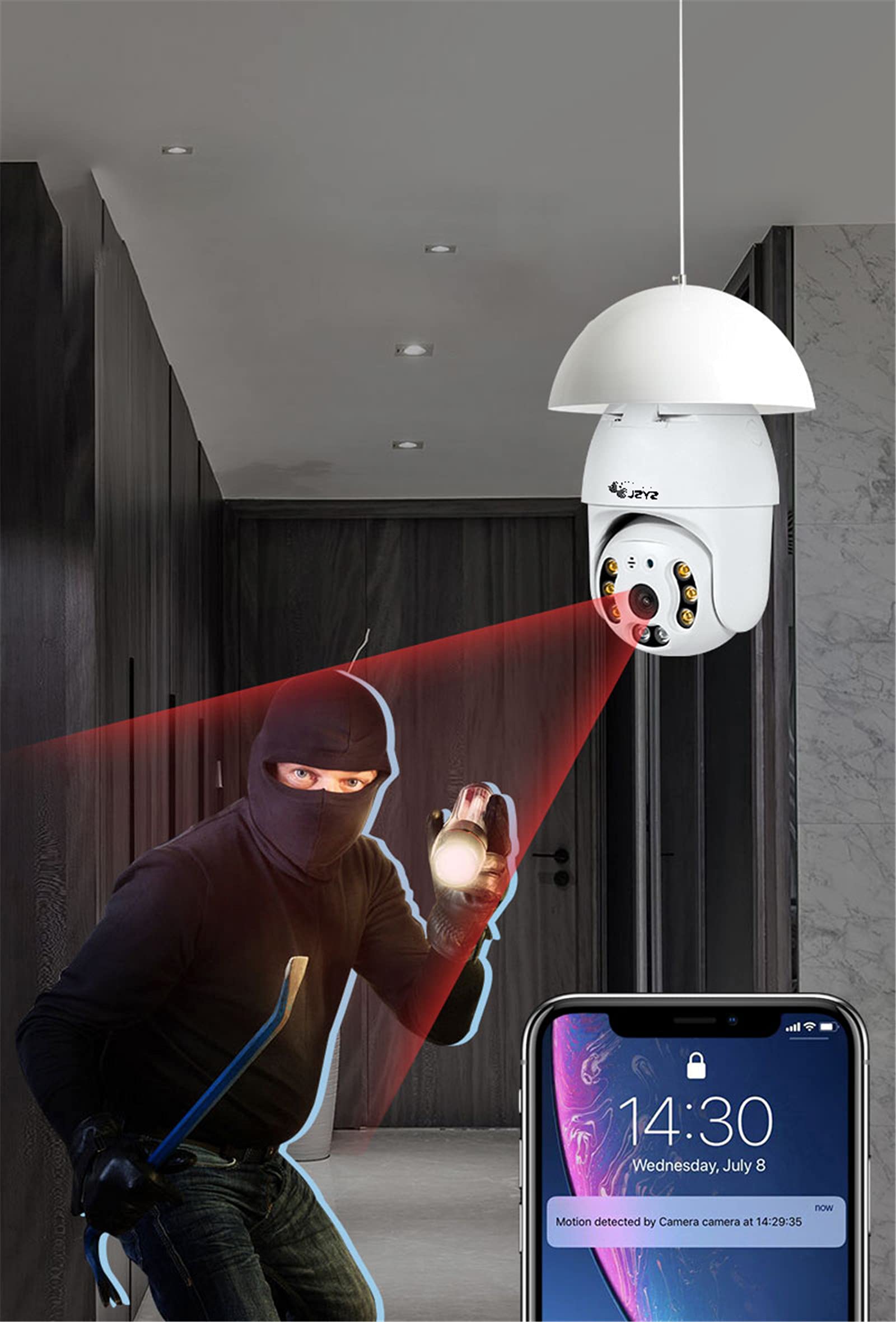 3MP Tuya Smart Life Lampadina Per Esterni Lampadina Camera Wifi IP PTZ IR Night Vision Security Home Security Auto Tracking Video Surveillance