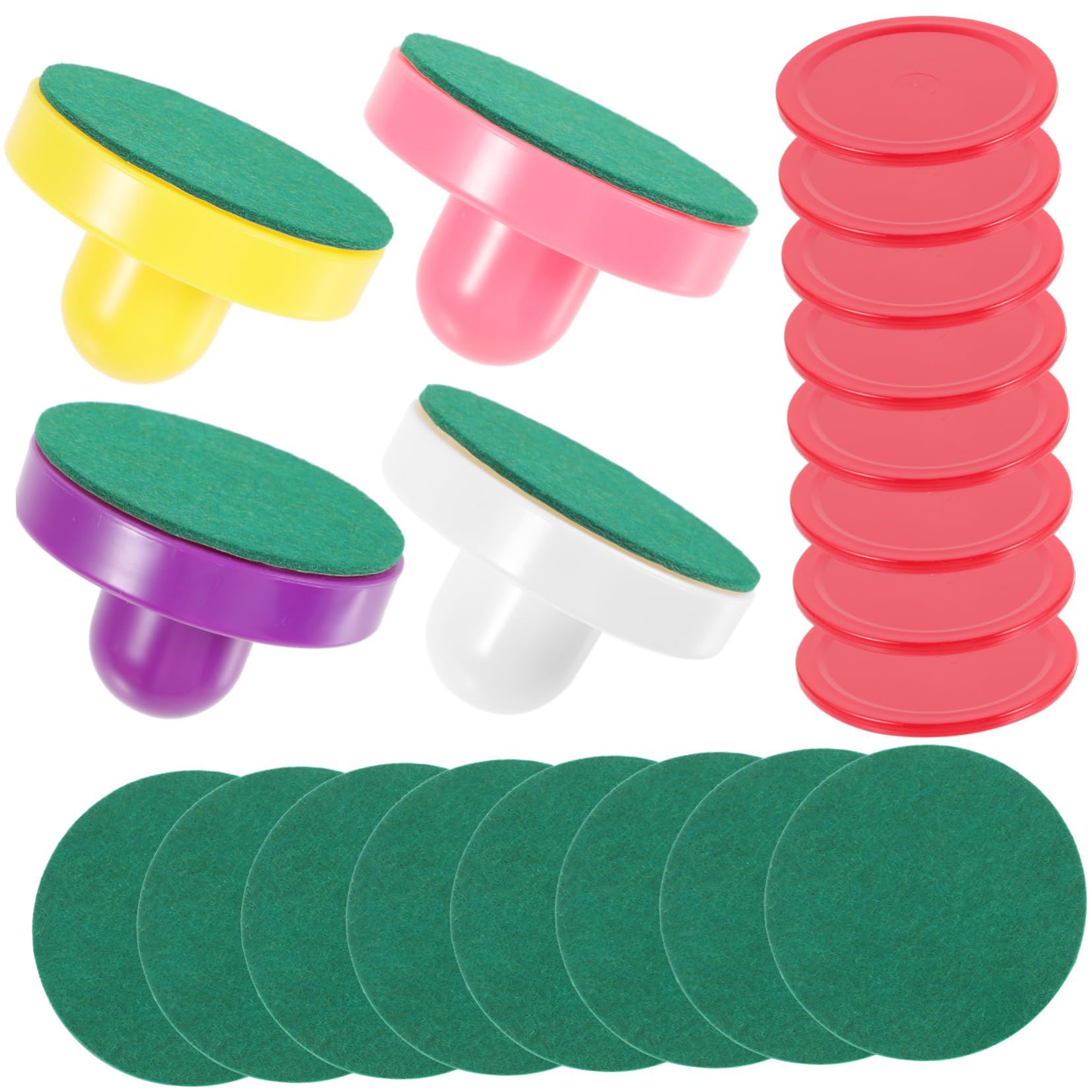 Set de Palets de Hockey Table Ronds Pousseur en Abs Lisse
