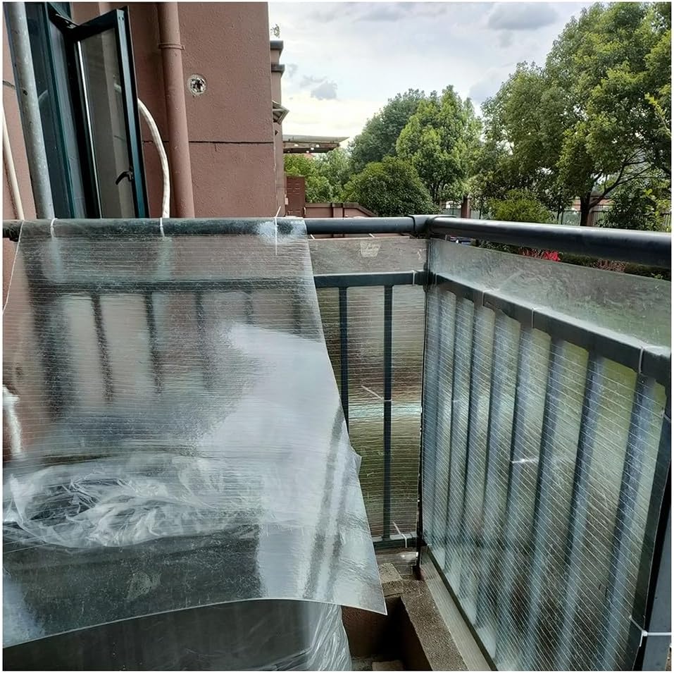 GZHERVICES Polycarbonate Roofing Sheet, Greenhouse Clear Film, Cold Frame Cladding, Transparent Insulation Day Lighting Panels Easy to Bend and Shape (Color : Clear-0.8mm, Size : 59.1" x6.6')