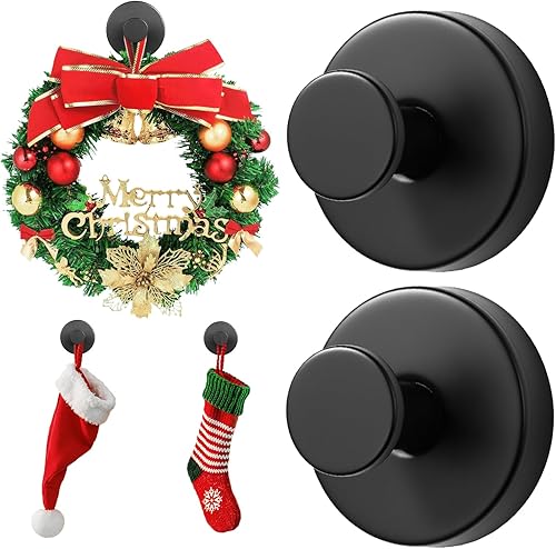 Miniatura 1 de Ganchos de succión mejorados para ducha interior, soporte de corona de ventosa reutilizable resistente para puerta delantera, pared de baño, cocina,