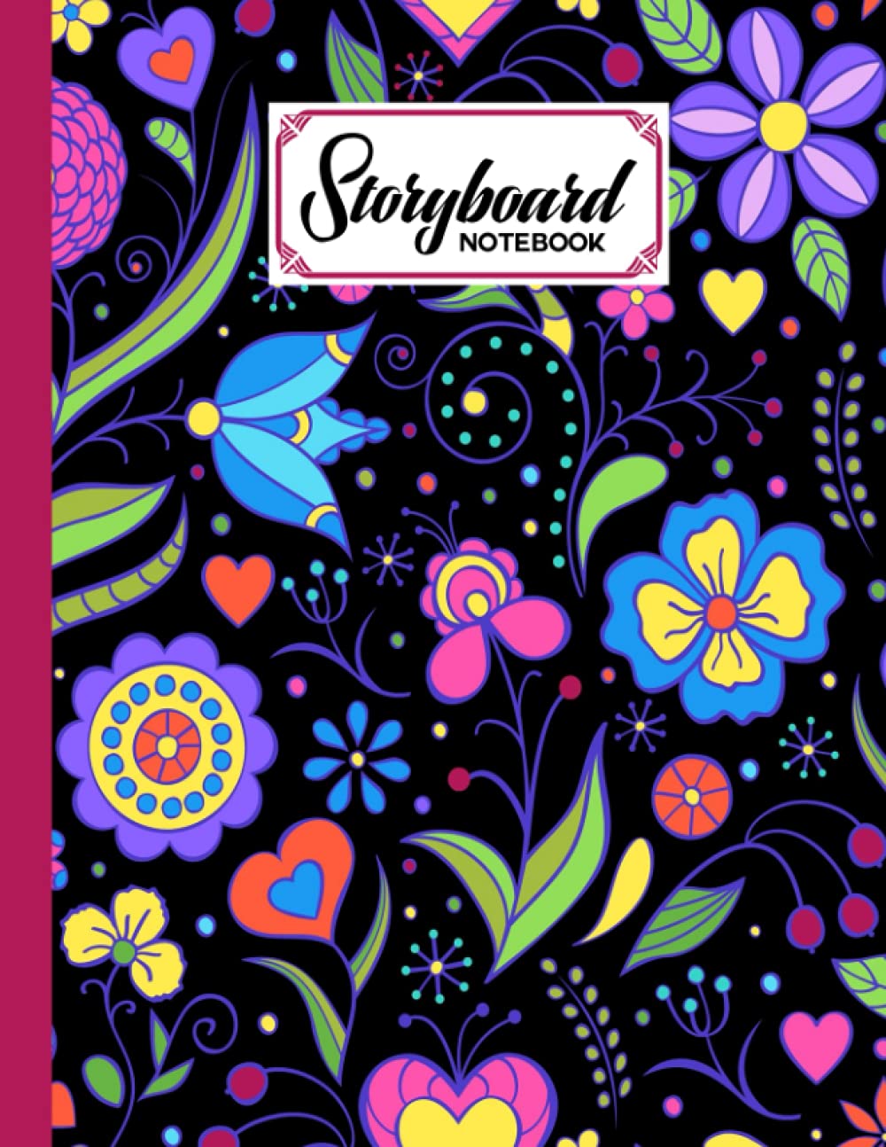 Storyboard Notebook: Flowers Storyboard Notebook, Cinema Notebooks for Cinema Artists | 120 Pages with Size 8.5" x 11" by Nick Gregory