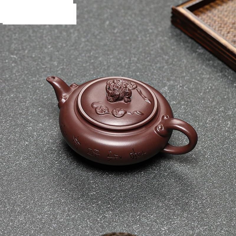 Czajnik do herbaty 300 ml, retro fioletowy czajnik Master Purple Mud Kettle, chiński zestaw do herbaty Zisha, chiński czajniczek do herbaty, mleka, kawy, czajnik biurowy
