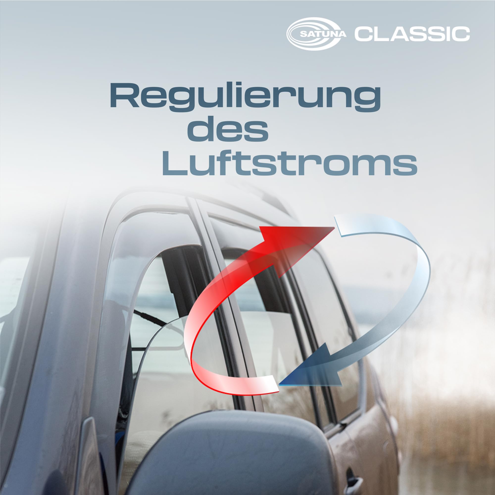 MOTOS Windabweiser Regenabweiser für Opel Meriva A 2003-2010 Ästhetisches Design, Langlebig & Robust, Leichte Installation, Energieeinsparung durch Belüftung, Verringerung von Lärm und Luftturbulenzen