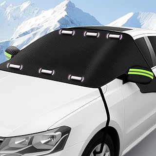 Magnetic Windshield Cover for Snow and Ice, Winter Frost Protector with Side Window & Mirror Covers,Universal Fit for Car, SUV, Truck, Van,Windproof Waterproof Frost Protection