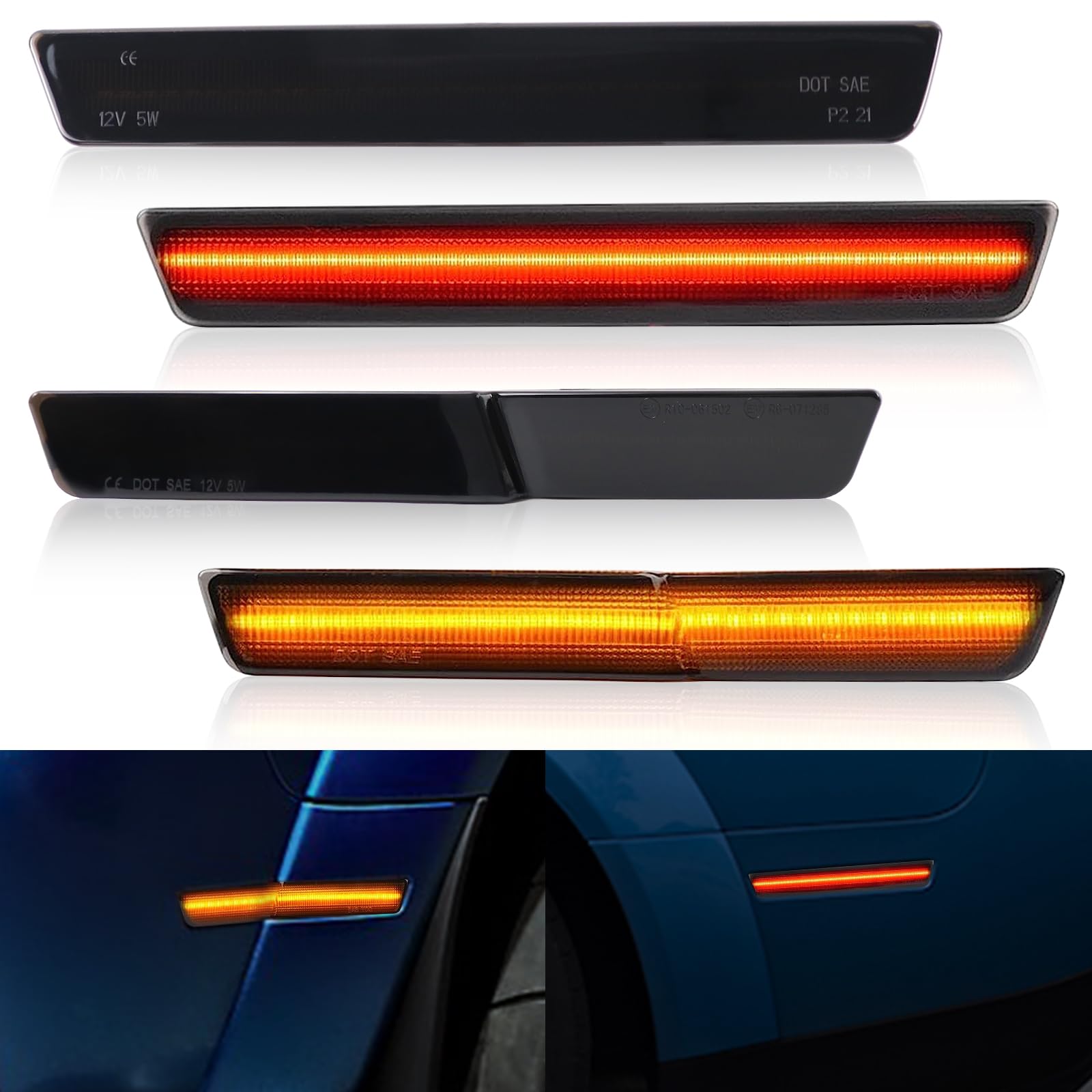 Buy LED Front Rear Side Marker Lights for Dodge Challenger SRT Hellcat