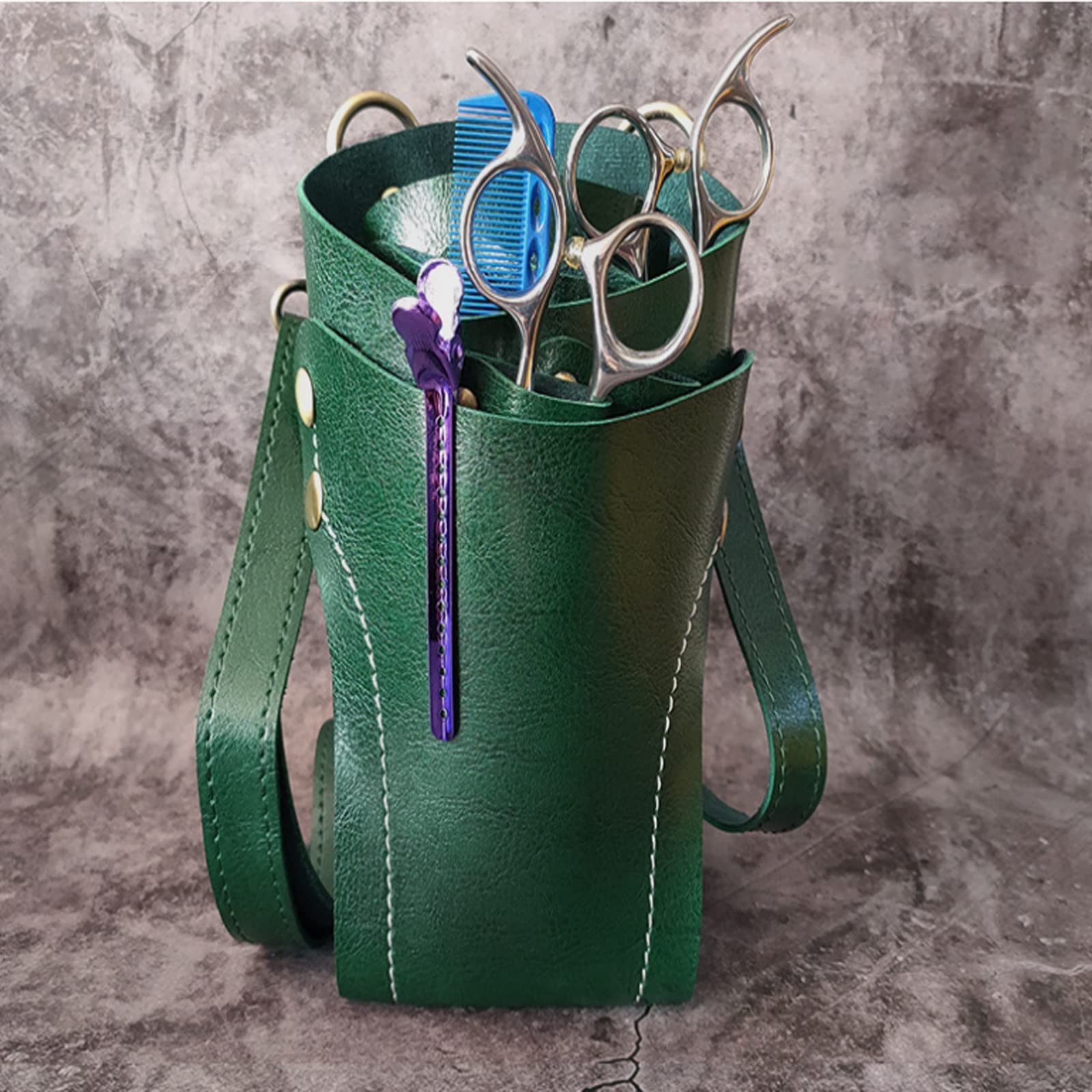 Borsa per Forbici da Parrucchiere Sacchetto di fondina della borsa a forbice for capelli per Salone(verde)