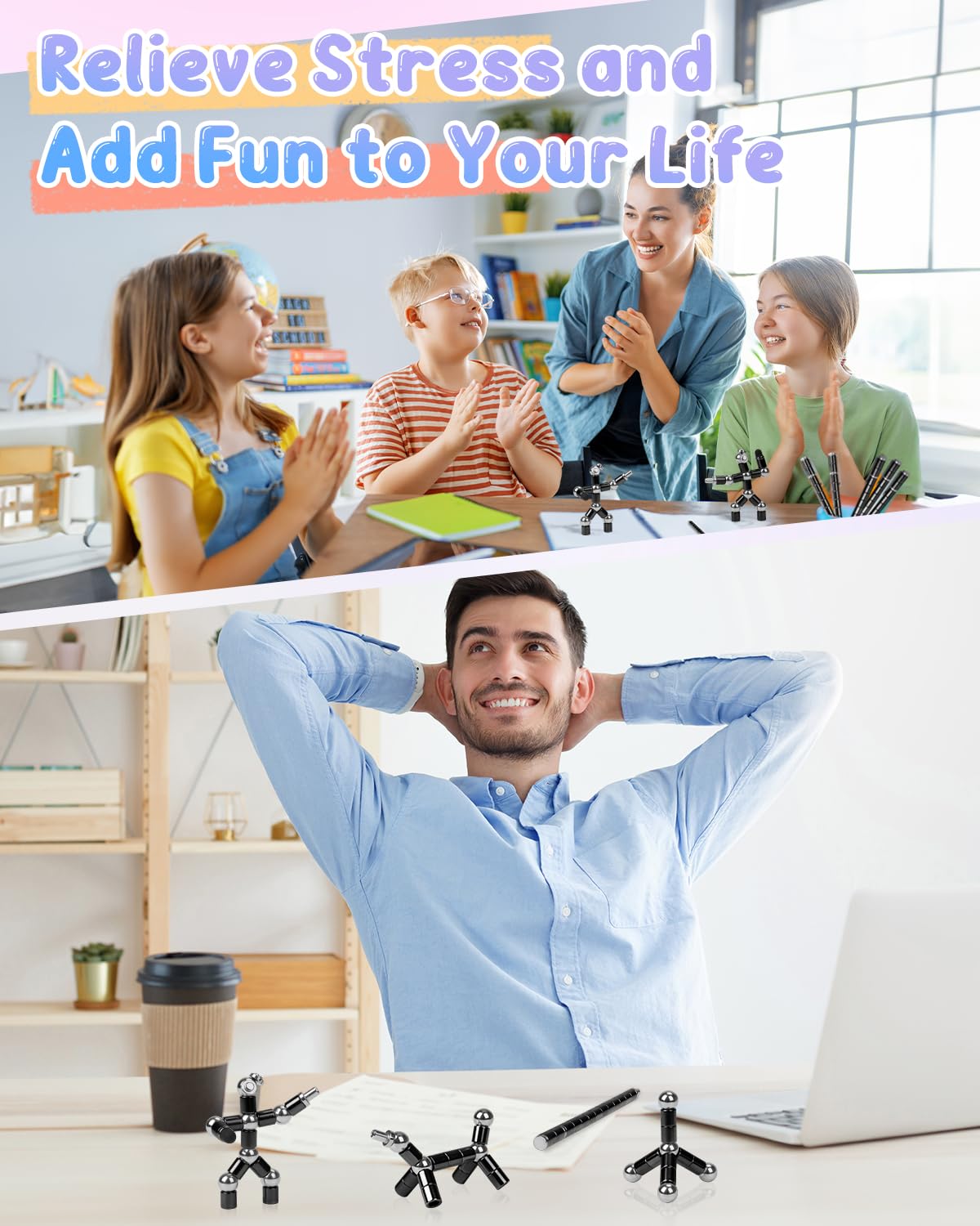 Stocking Stuffers for Teen Boys Girls Magnetic Fidget Pen: Gifts for Kids Men Husband Adults Magnetic Pens Toys Cool Gadgets Teenage Year Old Christmas Birthday Gift Ideas Fun Stress Relief Items