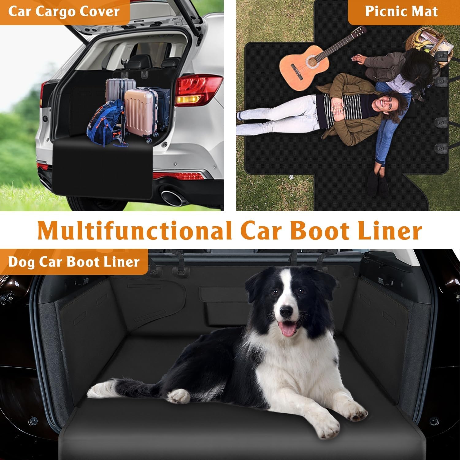 Tapis de Voiture pour Chien pour Peugeot 508 SW 508SW 2010-2015 2016 2017 2018, Protection Coffre Voiture Chien avec Protection latérale Résistants à l'eau Antidérapants