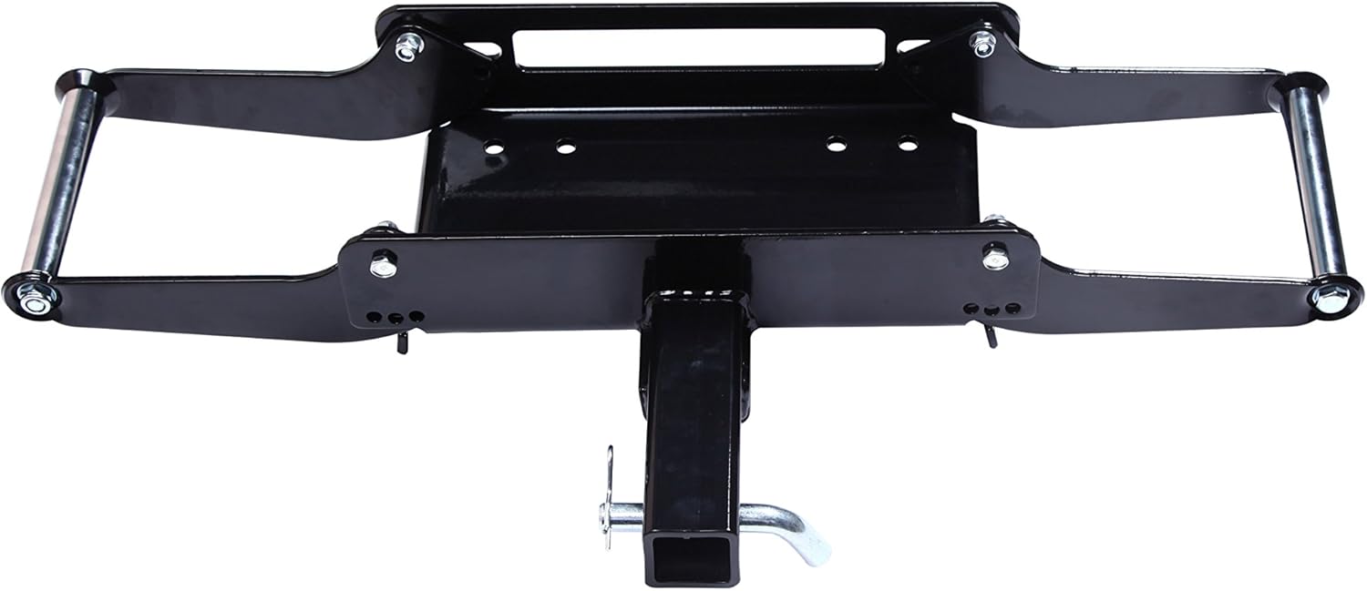 ZESUPER Winch Cradle Winch Mounting Plate, Hitch Mount Winch Plate,Winch Mount Recovery Winches for 8000 lb.-12000 lb.Winches