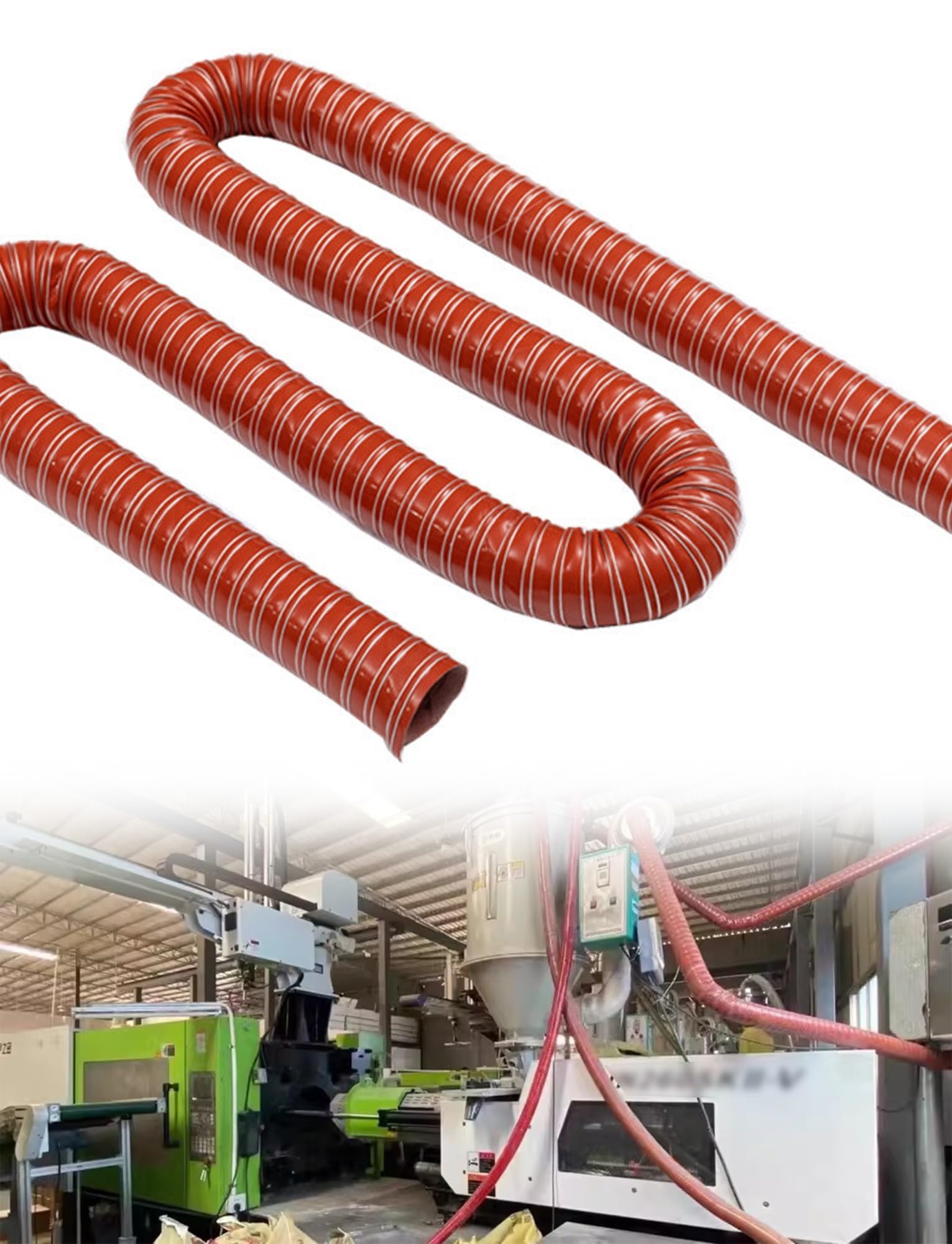 Lyvqzpwlr 5.1Cm/2.01In Silicone Fiberglass Duct Hose