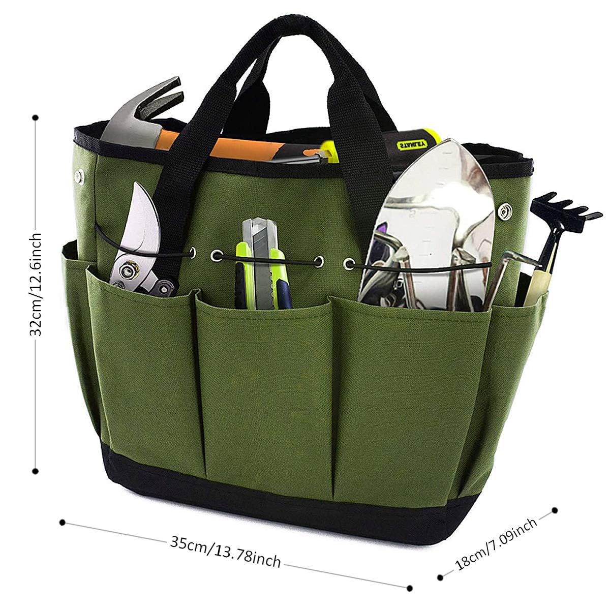 Bolsa de Herramientas Jardinería, Jardín Organizador Bolsa Femeninas de Alta Resistencia Interiores Al Aire Libre Juego de Herramientas de Jardinería de Mano para Almacenar Herramie