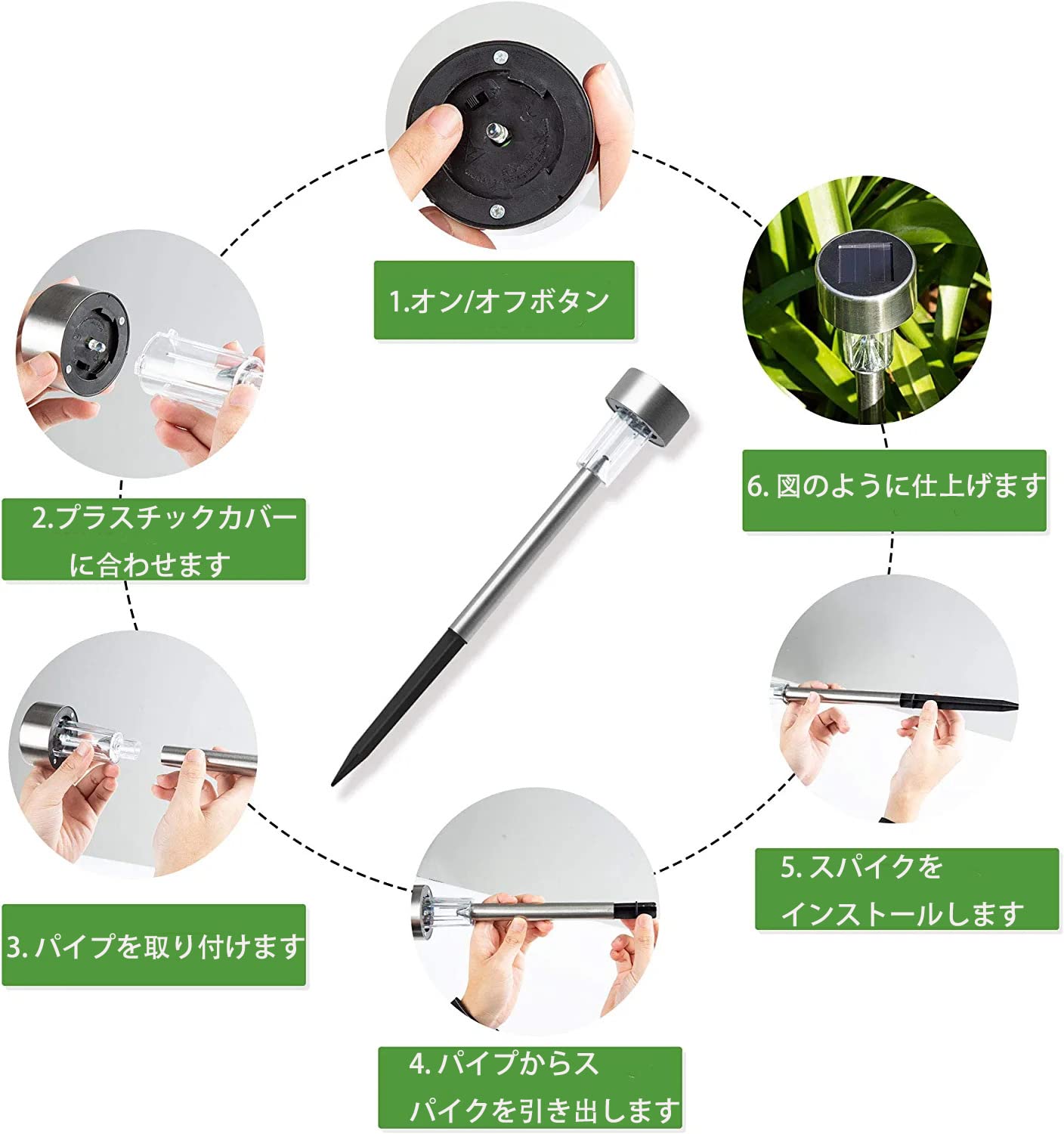 Amazon.co.jp: ZORAST ソーラーライト 屋外 IP65 防水 LED