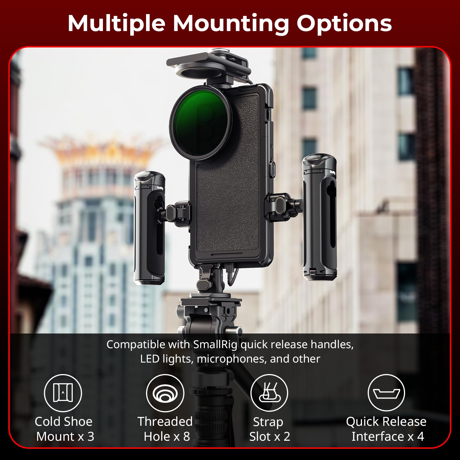 SMALLRIG S25 Ultra Cage Kit für Samsung Aluminiumkäfig mit 67-mm-Magnetfilteradapter, Schnellverschluss, Smartphone-Video-Rig für Vlogging und Live-Streaming -5254