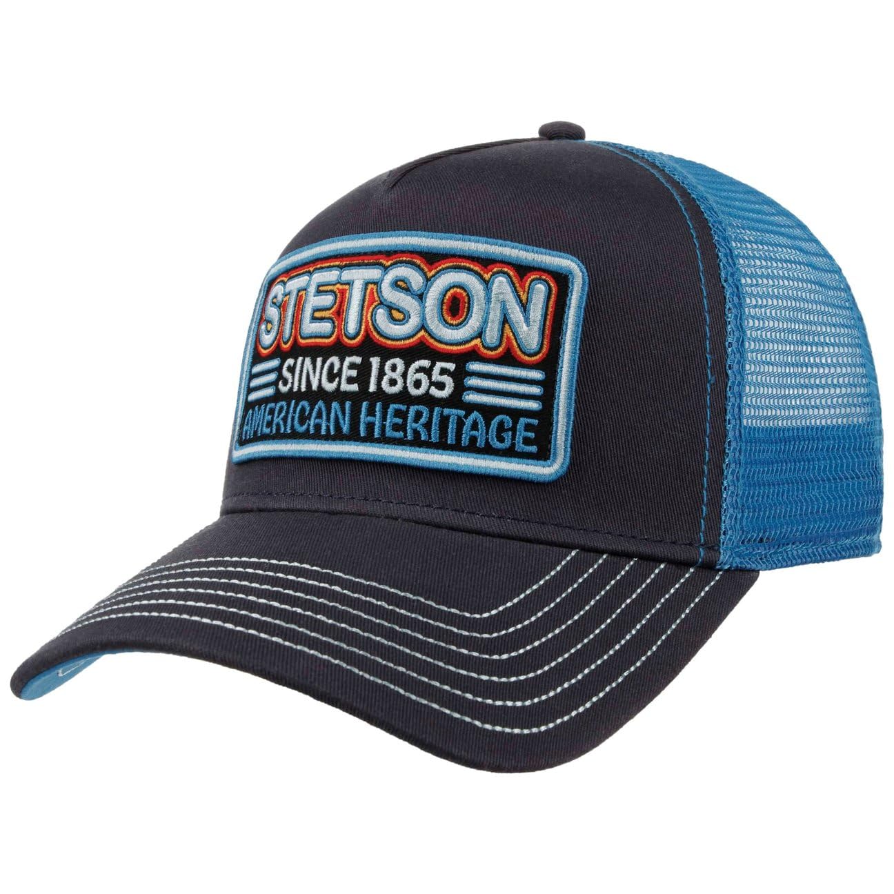 Stetson Heritage Casquette Trucker Tissu Unicolore Multicolore Snapback Homme Printemps Ete