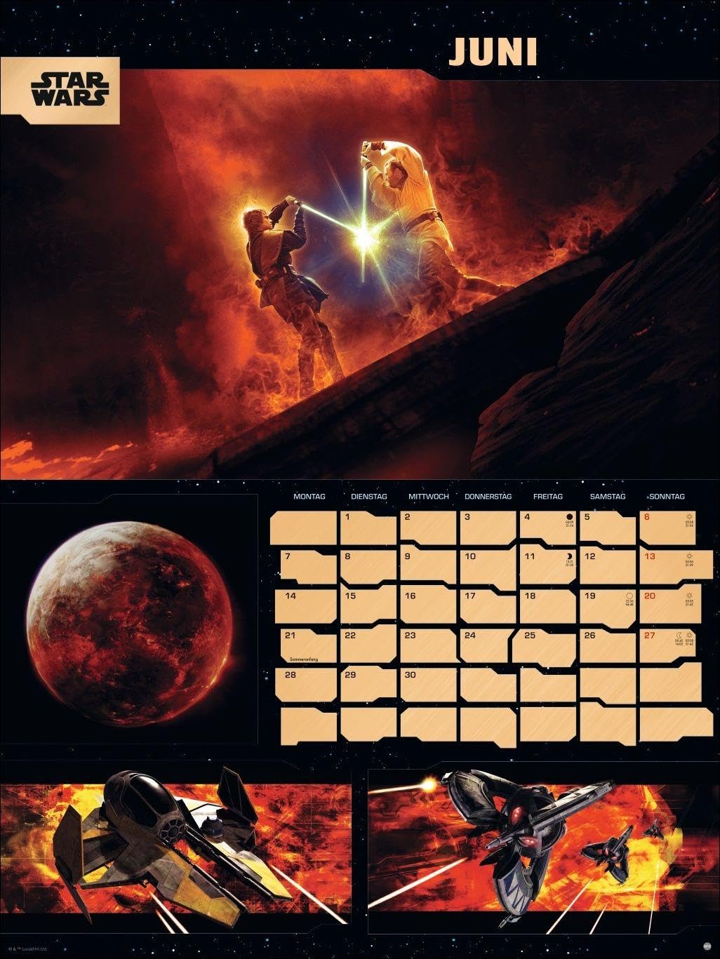Star Wars Broschur XL Kalender 2027: Praktisch und ein absoluter Hingucker: Terminplaner groß mit den besten Szenen aus den Star Wars Filmen. Viel Platz für Termine für Star Wars Fans.