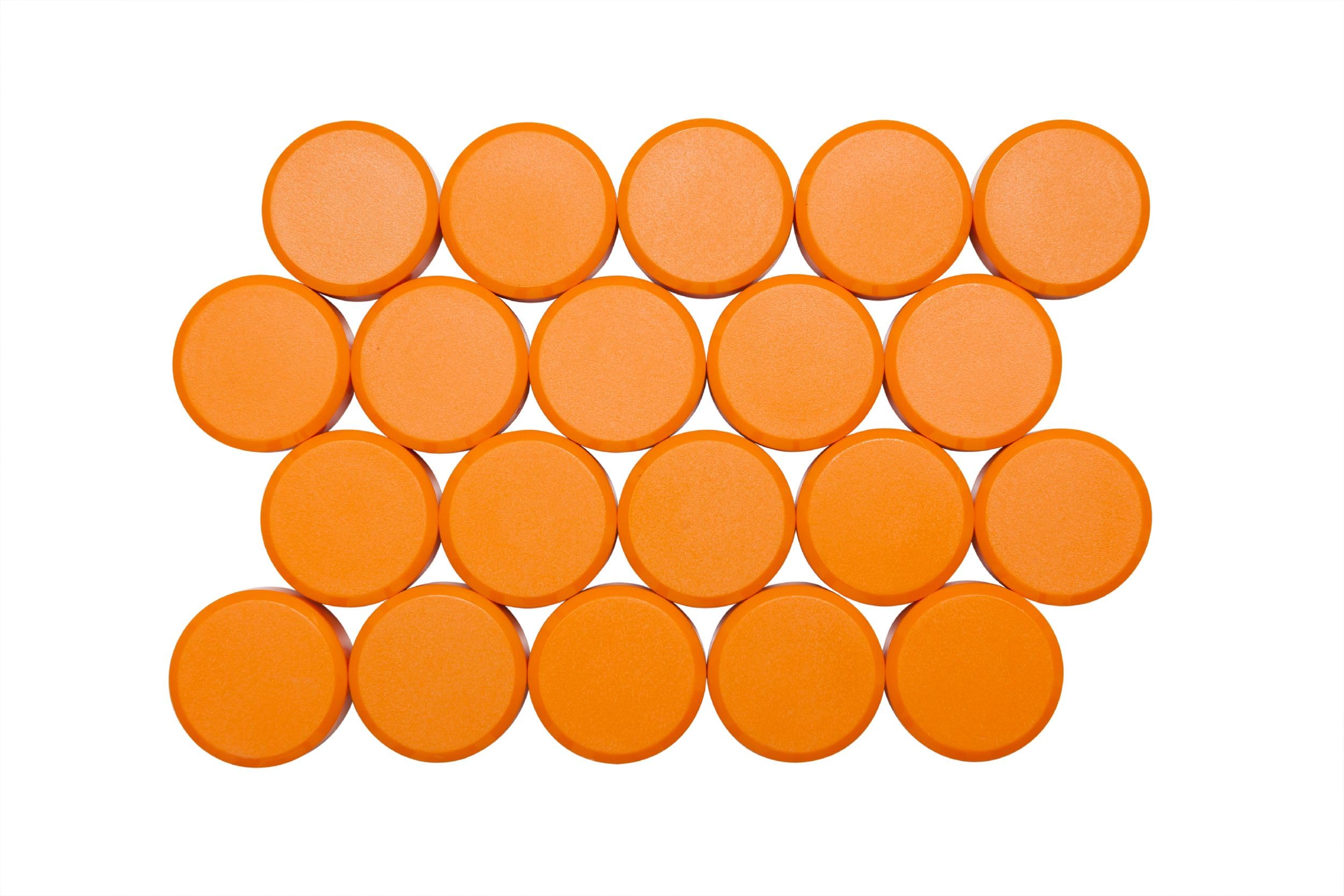 MAUL 30 mm 0.6 kg Maulpro High Quality Round Magnet for Whiteboards - Orange (Pack of 20)
